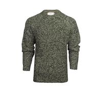 Xact Mens Jumper Fashion Chunky Fisherman Fleck Knit, Crew Neck, Raglan Sleeve (Khaki) M