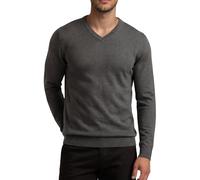 Xact Men’s Cotton V Neck Jumper - Lightweight 12 Gauge Knit Pullover - Soft Breathable Smart Casual Work Jumper for Office & Everyday Wear
