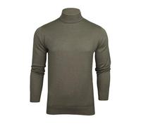 Xact Men’s Pure Cotton Mock Neck Turtleneck Jumper - Premium High Neck Knit, Soft Breathable Winter Sweater, Warm Lightweight Pullover Knitwear (Dark Grey Marl) XXXL