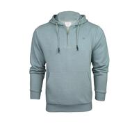 Xact Mens 1/4 Zip Overhead Hoodie Sweatshirt Soft Fleece-back Regular Fit Hooded