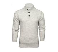 Xact Mens 3 Button Funnel Neck Jumper (Dover Marl) S