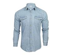 Xact Mens 6.6 oz Denim Shirt - Long Sleeved