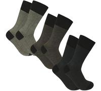 Xact Men's Bamboo Socks, 3 Pairs, Super Soft and Breathable, Antibacterial, Odour-Resistant in Gift Box (UK 7-11) (3-Pairs - Herringbone Assorted) UK 7-11 (EU 41/46)