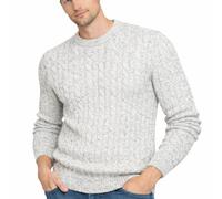 Xact Men's Sustainable Cotton Rich Cable Knit Jumper (Ecru) S