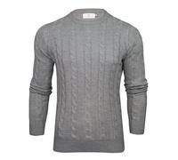 Xact Mens Crew Neck Cable Knit Jumper