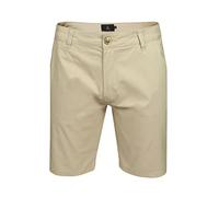Xact Men's Chino Shorts Stretch Cotton Smart Tailored Regular Fit Zip Fly Flat Front Summer Golf Work Casual UK