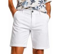 Xact Men's Chino Shorts Stretch Cotton Smart Tailored Regular Fit Zip Fly Flat Front Summer Golf Work Casual UK (White) 38