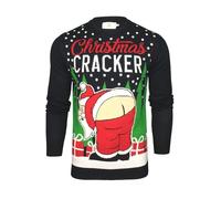 Xact Men's Christmas Jumper, Novelty Funny Naughty Theme (Christmas Cracker) XXL
