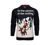 Xact Men's Christmas Jumper, Novelty Funny Naughty Theme (Tis The Season to Be Mating) XL