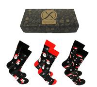 Xact Mens Christmas Xmas Socks Gift Box - UK 7-11 (3-Pack)