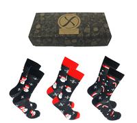 Xact Mens Christmas Xmas Socks Gift Box - UK 7-11 (3-Pack) (Navy/Navy/Navy) One Size