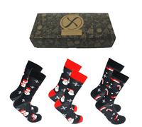 Xact Mens Christmas Xmas Socks Gift Box - UK 7-11 (3-Pack) (Navy/Navy/Navy) One Size