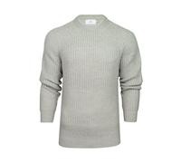 Xact Mens Chunky Fisherman Knit Jumper, Crew Neck, Raglan Sleeve