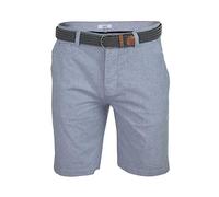 Xact Mens Cotton Oxford Chino Shorts with Belt, Regular Fit