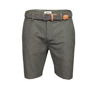 Xact Mens Cotton Oxford Chino Shorts with Belt, Regular Fit