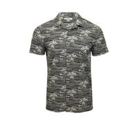 Xact Mens Cuban Collar Hawaiian Shirt - Short Sleeved