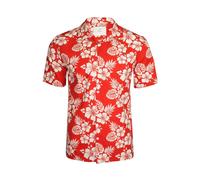 Xact Mens Cuban Revere Collar Hawaiian Shirt, Short Sleeved