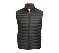 Xact Men's Funnel Neck Quilted Puffer Gilet/Bodywarmer, Mid-Weight Vest with Concealed Zipped Front Pockets (Jet Black) L