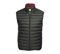 Xact Men's Funnel Neck Quilted Puffer Gilet/Bodywarmer, Mid-Weight Vest with Concealed Zipped Front Pockets (Jet Black) S