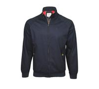 Xact Men's Soft Cotton Harrington Bomber Jacket - Classic Mod Retro Style, Tartan Check Lining, Regular Fit, Lightweight Spring Autumn & Fall Car Coat (Navy) XXL
