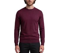 Xact Men's Classic Fine Knit 100% Cotton Crew Neck Jumper, Smart Casual Sweater for Everyday Wear (Burgundy) XXXL