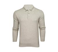 Xact Mens Knitted Long Sleeved Knitted Polo Shirt, 100% Cotton