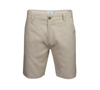 Xact Mens Linen 9 Inch Tailored Chino Shorts, Regular Fit (Sand (Linen)) 40