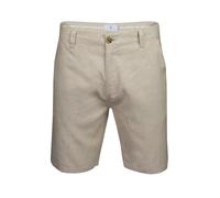 Xact Mens Linen 9 Inch Tailored Chino Shorts, Regular Fit (Sand (Linen)) 32