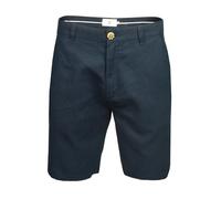 Xact Mens Linen 9 Inch Tailored Chino Shorts, Regular Fit (Sky Captain Navy (Linen)) 36
