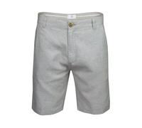 Xact Mens Linen 9 Inch Tailored Chino Shorts, Regular Fit (Grey (Linen)) 32