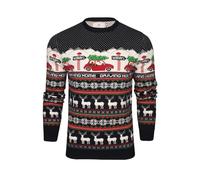 Xact Men's Nordic Fairisle Crew Neck Christmas Jumper (Driving Home - Ink) L