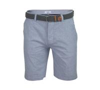 Xact Mens Oxford Chino Shorts Cotton Regular Fit Smart Casual Summer With Belt