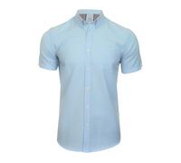 Xact Mens Oxford Short Sleeved Shirt, Button-Down Collar, Regular Fit