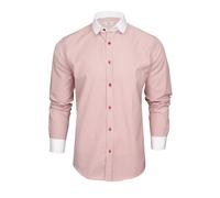 Xact Mens Penny/ Club Collar Striped Shirt, White Contrast Collar & Cuffs