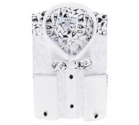 Xact Men's Printed Tuxedo Shirt, Double/French Cuff, Regular Fit, Bow Tie & Cuff Links Included (Glassware) 14 1/2"