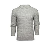 Xact Mens Raglan Crew Neck Jumper Textured Knit Front Knitted Pullover