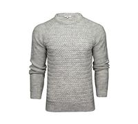 Xact Mens Raglan Jumper with Textured Knit Front (Silver Grey) XL