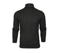 Xact Mens Roll Neck Cable Knit Jumper