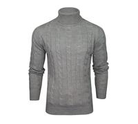 Xact Mens Roll Neck Cable Knit Jumper