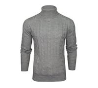 Xact Mens Roll Neck Cable Knit Jumper