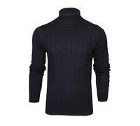 Xact Mens Roll Neck Cable Knit Jumper