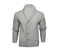 Xact Mens Shawl Neck Cardigan, Raglan Sleeve (Grey Marl) L