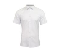 Xact Mens Short Sleeve Stretch Poplin Shirt Slim Fit Smart Casual Cotton Blend