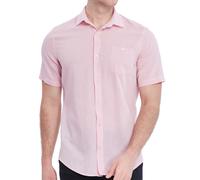 Xact Mens Short Sleeved Linen Blend Shirt, Regular Fit, Standard Collar