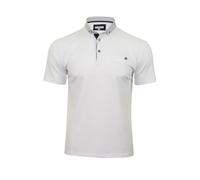 Xact Mens Short Sleeved Polo Shirt, Button Down Contrast Collar, Slim Fit