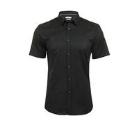 Xact Mens Short Sleeved Poplin Stretch Shirt - Slim Fit