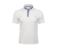 Xact Men's Polo Shirt, Short Sleeves, Contrast Button Down Collar (White) XXL