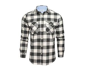 Xact Mens Soft Flannel Buffalo Check Shirt, Long Sleeved, Regular Fit