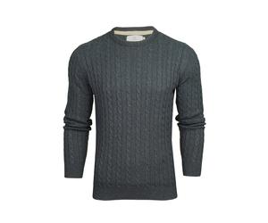 Xact Mens Sustainable Cotton Rich Cable Knit Jumper