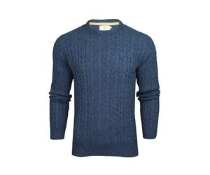 Xact Mens Sustainable Cotton Rich Cable Knit Jumper